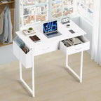 MAYEERTY Petit bureau d'ordinateur réglable de 32 pouces, table d'étude/écriture en métal avec rangement et crochet pour casque, bureau à domicile