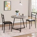 Ensemble de table à manger double trois pièces, table et chaises de salle à manger doubles de cuisine, ensemble de table à manger de cuisine ronde, convient aux petits espaces, appartement