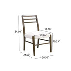 Chaises de salle à manger Fescue Farmhouse en bois d'hévéa rembourrées Christopher Knight Home (lot de 2)