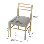 Chaises de salle à manger Fescue Farmhouse en bois d'hévéa rembourrées Christopher Knight Home (lot de 2)