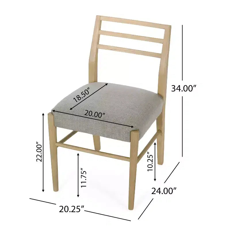 Chaises de salle à manger Fescue Farmhouse en bois d'hévéa rembourrées Christopher Knight Home (lot de 2)