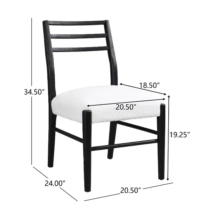 Chaises de salle à manger Fescue Farmhouse en bois d'hévéa rembourrées Christopher Knight Home (lot de 2)