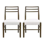 Chaises de salle à manger Fescue Farmhouse en bois d'hévéa rembourrées Christopher Knight Home (lot de 2)