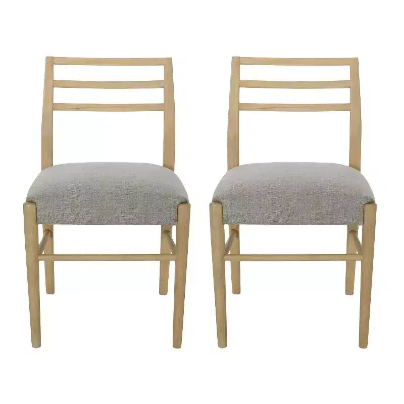 Chaises de salle à manger Fescue Farmhouse en bois d'hévéa rembourrées Christopher Knight Home (lot de 2)