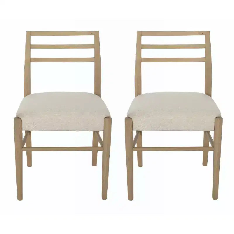 Chaises de salle à manger Fescue Farmhouse en bois d'hévéa rembourrées Christopher Knight Home (lot de 2)