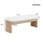 Christopher Knight Home Bellomy Ottoman moderne en bois d'hévéa rembourré de 51,5 pouces
