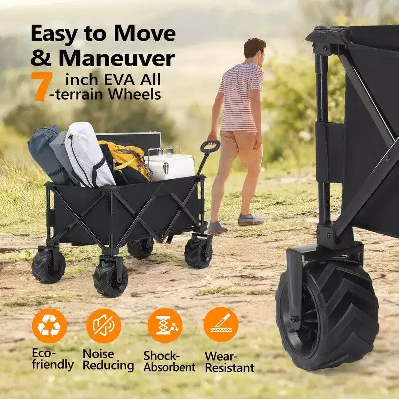 Chariot de jardin portable pliable Karl Home 42'' de large