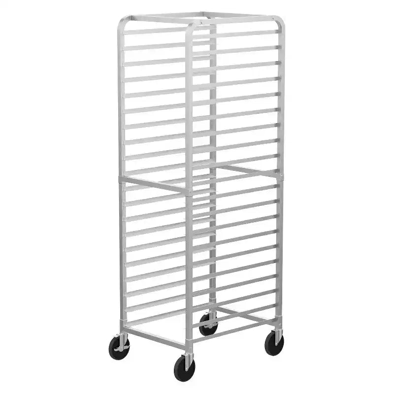 ROVSUN Étagères de boulangerie à chariots pour plaques de cuisson, supports de cuisson commerciaux en acier inoxydable avec roues freinées, chariot de service de pain et de plateaux alimentaires