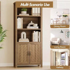 Étagère à 3 niveaux avec lumières LED, étagère de présentation en bois de 147 cm de haut, étagère de rangement ouverte, chambre, salon, bureau