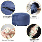 Pouf géant en mousse à mémoire de forme de 120 cm pour adultes, grand canapé avec housse amovible en microfibre moelleuse de 1,2 m