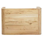 Table basse Royal Hampton, fabriquée à la main en bois d'acacia naturel, plateau rectangulaire incurvé en cascade, 91 cm