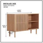Bahut GDFStudio Margaret moderne 48.4 en bois avec porte coulissante