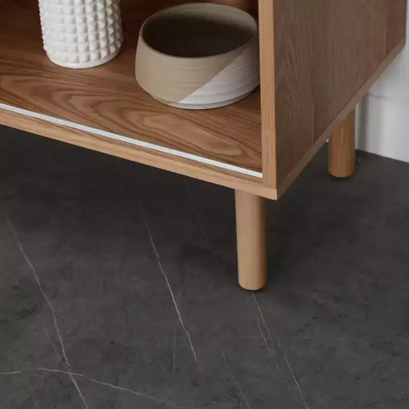 Bahut GDFStudio Margaret moderne 48.4 en bois avec porte coulissante