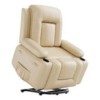 PU Leather Power Lift Recliner Chair, Adjustable Furniture for Back, Legs w/ 3 Positions, Side Pocket ( 22 Seat Width+Cup Holders)