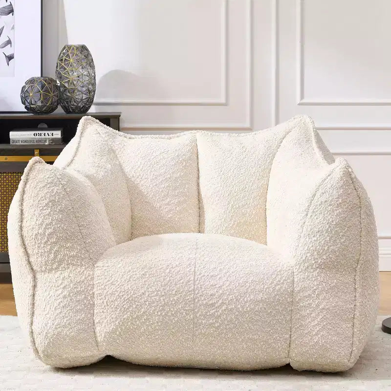 Sofa chairs with highly resilient foam for living rooms and bedrooms, comfortable square lazy sofas, sofas for adults to play, read and watch TV