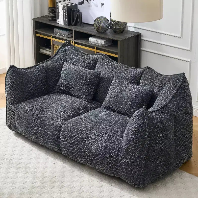Fauteuil poire moelleux avec cœur en mousse haute résilience pour deux personnes