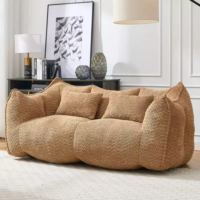 Fauteuil poire moelleux avec cœur en mousse haute résilience pour deux personnes