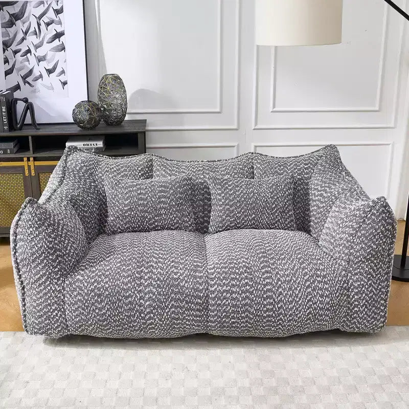 Fauteuil poire moelleux avec cœur en mousse haute résilience pour deux personnes