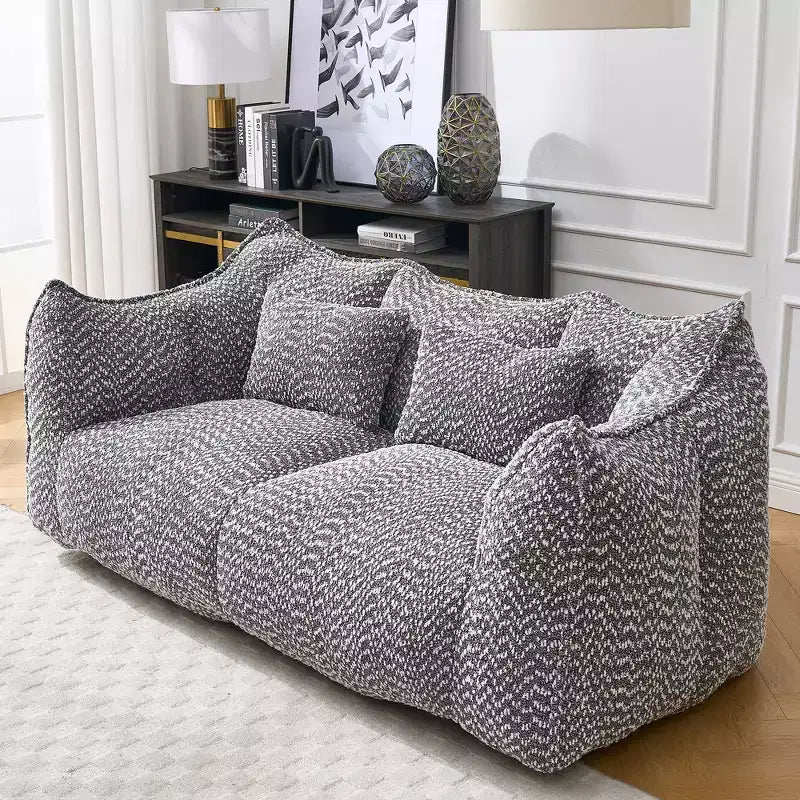 Fauteuil poire moelleux avec cœur en mousse haute résilience pour deux personnes