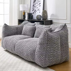 Fauteuil poire moelleux avec cœur en mousse haute résilience pour deux personnes