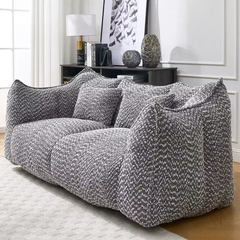 Fauteuil poire moelleux avec cœur en mousse haute résilience pour deux personnes