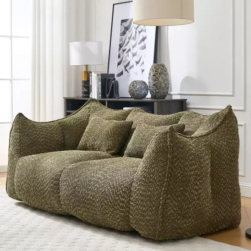 Fauteuil poire moelleux avec cœur en mousse haute résilience pour deux personnes