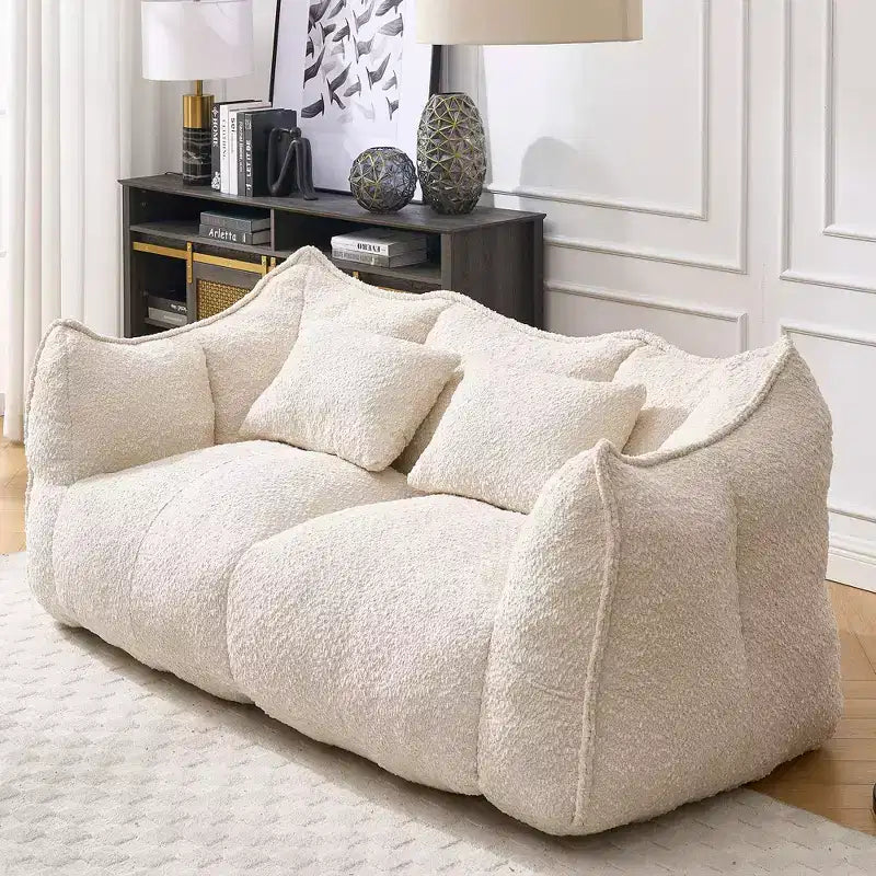 Fauteuil poire moelleux avec cœur en mousse haute résilience pour deux personnes