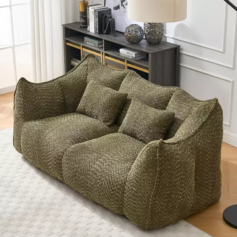 Fauteuil poire moelleux avec cœur en mousse haute résilience pour deux personnes