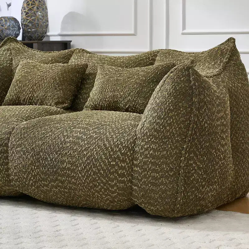 Fauteuil poire moelleux avec cœur en mousse haute résilience pour deux personnes