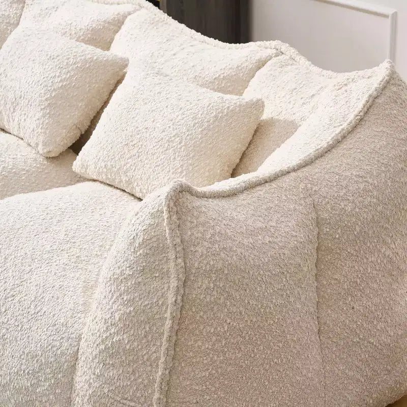 Fauteuil poire moelleux avec cœur en mousse haute résilience pour deux personnes