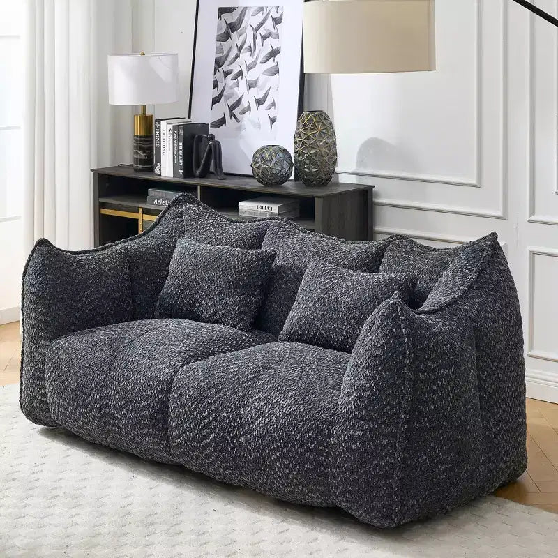 Fauteuil poire moelleux avec cœur en mousse haute résilience pour deux personnes