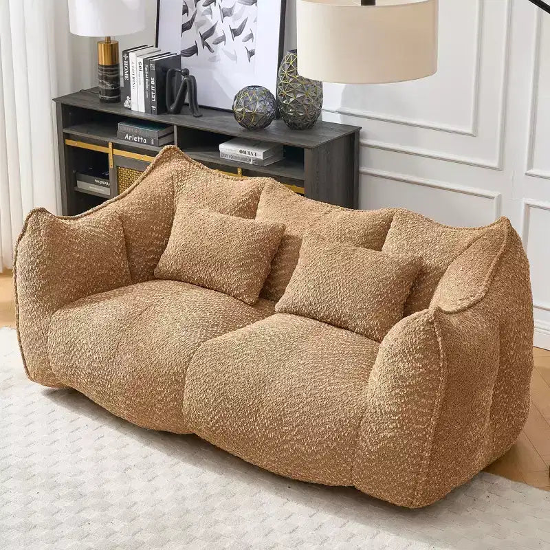 Fauteuil poire moelleux avec cœur en mousse haute résilience pour deux personnes