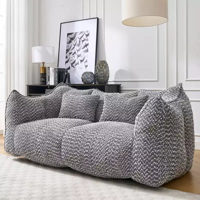 Fauteuil poire moelleux avec cœur en mousse haute résilience pour deux personnes