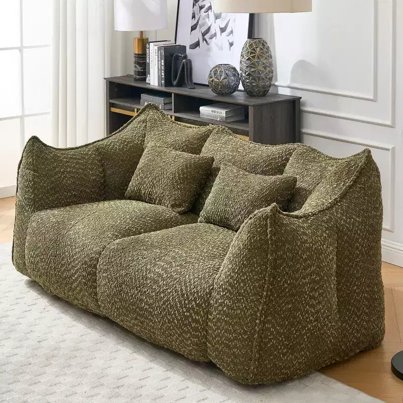 Fauteuil poire moelleux avec cœur en mousse haute résilience pour deux personnes
