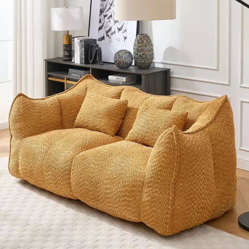 Fauteuil poire moelleux avec cœur en mousse haute résilience pour deux personnes