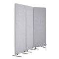 VEVOR 2FT Room Divider, 3 Panel PET Polyester Soundproof Room Screen, Folding Privacy Divider Portable Partition Divider for Room Separation, Grey