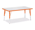 Jonti-Craft Berries Elementary Height Color Edge Rectangle Table (30 x 48) in Orange