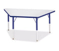 Jonti-Craft Berries Elementary Height Prism Edge Trapezoid Table (24 x 48) in Blue