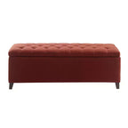 Banc de rangement multifonctionnel Okak avec repose-pieds rembourré capitonné, banc de lit, fermeture douce pour canapé, chambre, entrée
