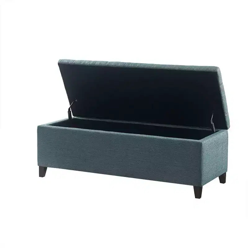 Banc de rangement multifonctionnel Okak avec repose-pieds rembourré capitonné, banc de lit, fermeture douce pour canapé, chambre, entrée