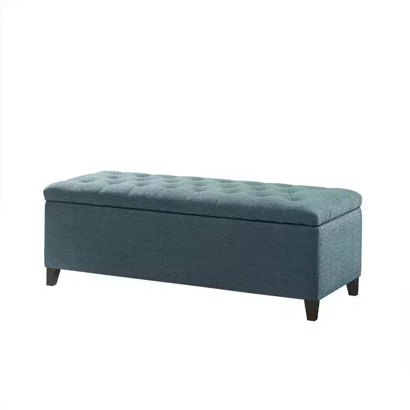 Banc de rangement multifonctionnel Okak avec repose-pieds rembourré capitonné, banc de lit, fermeture douce pour canapé, chambre, entrée