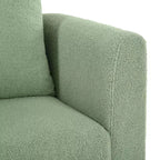 Fauteuil d'appoint en tissu Okak, chaise de lecture pour salon avec revêtement doux et oreiller, fauteuil avec pieds en bois massif pour salon ou chambre à coucher.