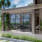 MAYEERTY 72x47 Écran d'intimité extérieur noir, lot de 3 séparateurs pliants naturels pour la cour et le jardin