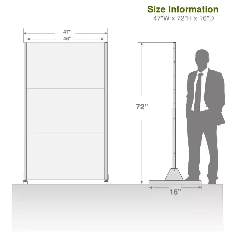 MAYEERTY 72x47 Écran d'intimité extérieur noir, lot de 3 séparateurs pliants naturels pour la cour et le jardin