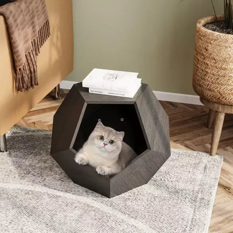 Table d'appoint Okak Cats House pour placard à café, niche pour animaux de compagnie, table de chevet, table d'appoint polyvalente en MDF de forme 26, meuble-lit pour animaux de compagnie
