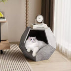 Table d'appoint Okak Cats House pour placard à café, niche pour animaux de compagnie, table de chevet, table d'appoint polyvalente en MDF de forme 26, meuble-lit pour animaux de compagnie