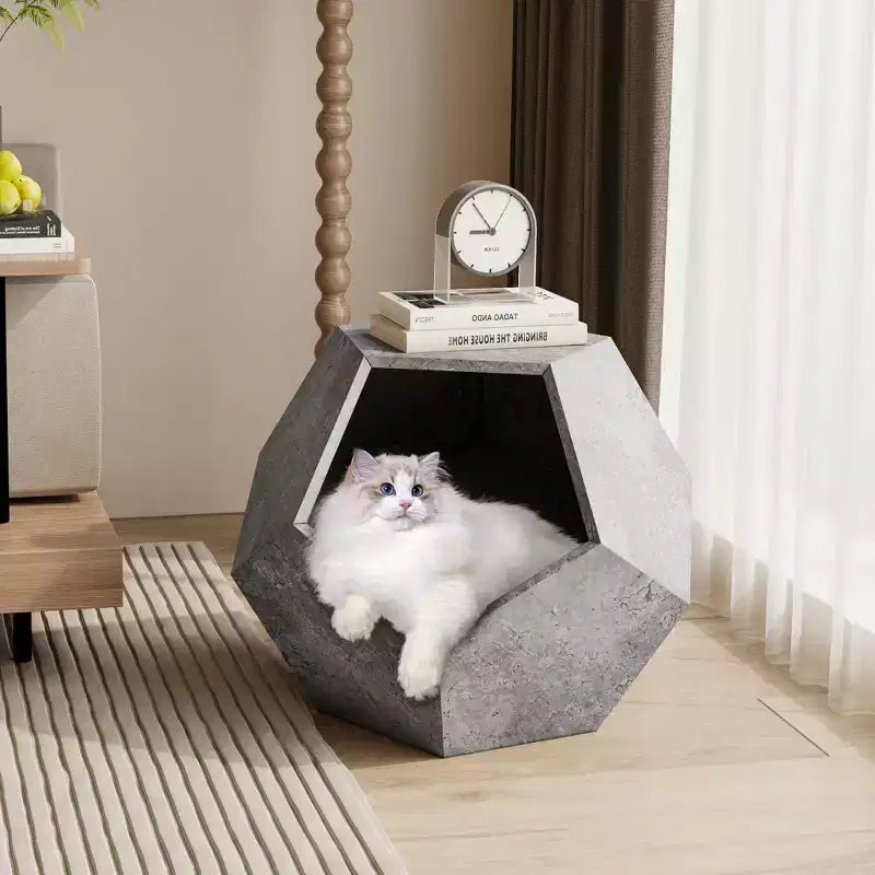 Table d'appoint Okak Cats House pour placard à café, niche pour animaux de compagnie, table de chevet, table d'appoint polyvalente en MDF de forme 26, meuble-lit pour animaux de compagnie