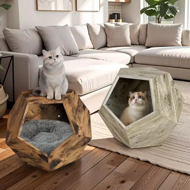 Table d'appoint Okak Cats House pour placard à café, niche pour animaux de compagnie, table de chevet, table d'appoint polyvalente en MDF de forme 26, meuble-lit pour animaux de compagnie