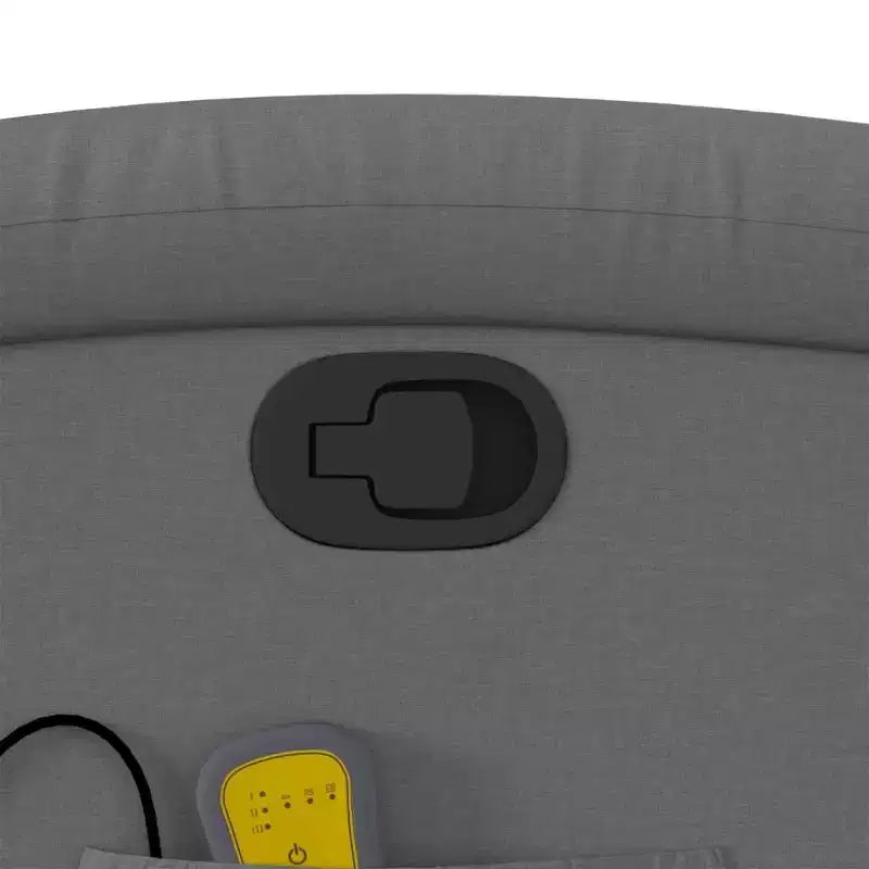 Fauteuil inclinable de massage vidaXL, dossier et repose-pieds réglables - Gris foncé