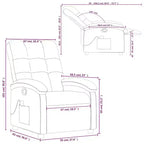 Fauteuil inclinable de massage vidaXL, dossier et repose-pieds réglables - Gris foncé